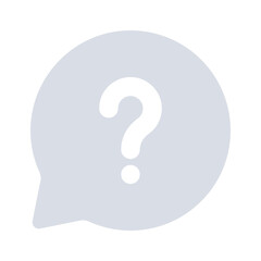 Question mark sign solid vector in trendy style