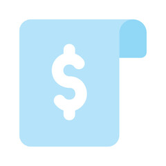 Well designed icon of receipt, trendy icon of invoice
