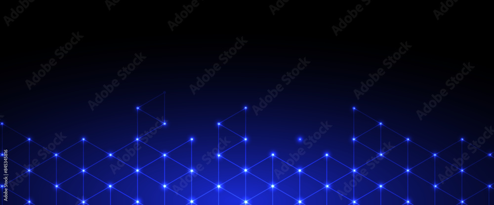Poster Abstract Computer technology background. network visual connection. Vector art.