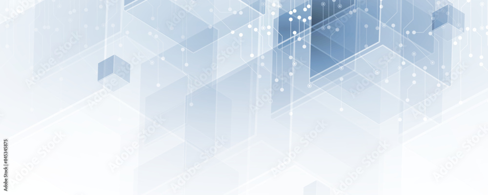 Aufkleber Abstract Computer technology background. network visual connection. Vector art.