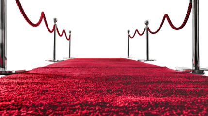 Red carpet on a transparent background