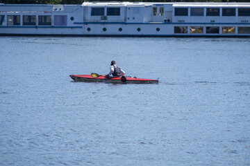 Obraz premium Paddler auf der Spree