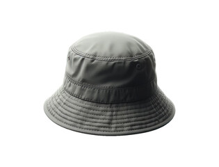Fototapeta premium Gray bucket hat isolated on transparent background