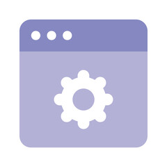 Gear inside webpage, concept icon of website setting, webpage management