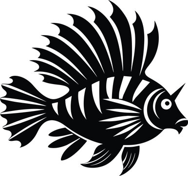 recommend clip art: lionfish silhouette vector illustration