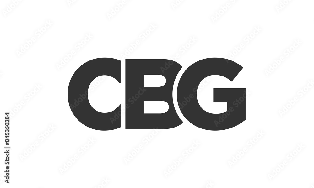 Poster cbg logo design template with strong and modern bold text. initial based vector logotype featuring s