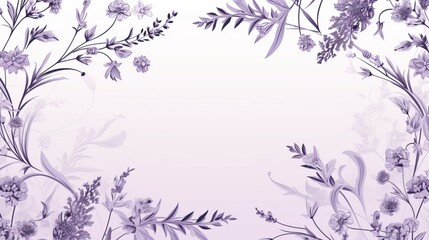 Stylish lavender frame signage on lilac background for a touch of feminine elegance