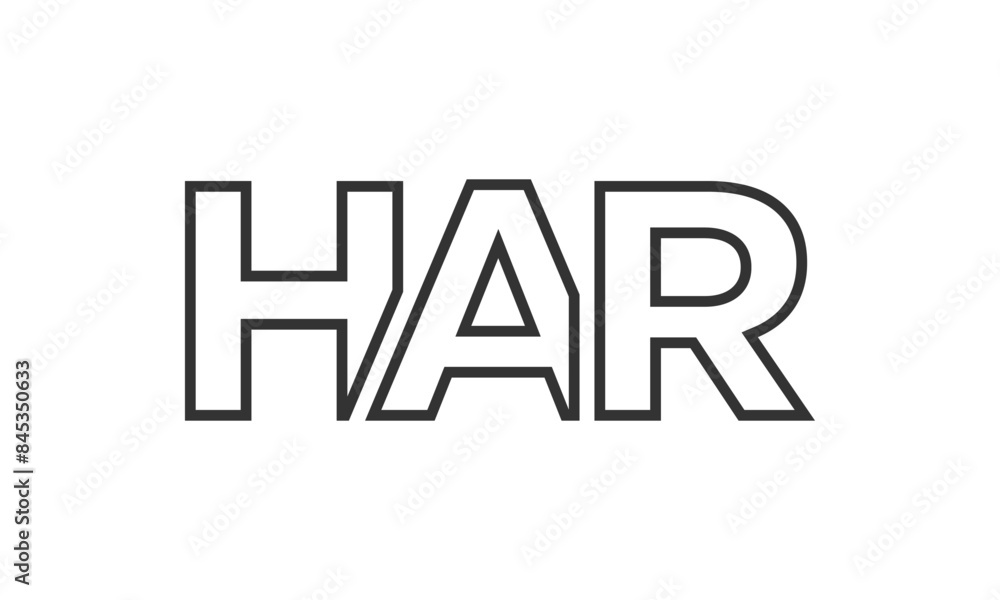 Poster har logo design template with strong and modern bold text. initial based vector logotype featuring s