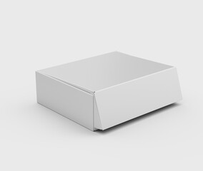 White Cardboard Box Closed Showcase Mockup Sleek Modern Design For Product Display 3d Illustration