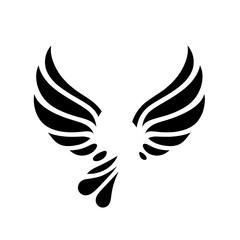 Silhouette bird wings vector illustration png