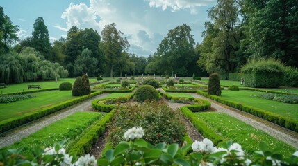 Fototapeta premium Castle garden and park