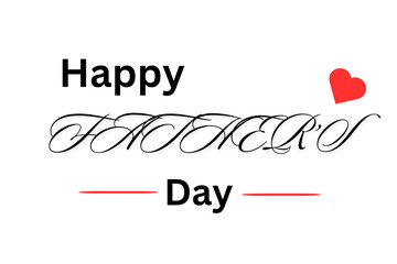 Happy father's day typography design