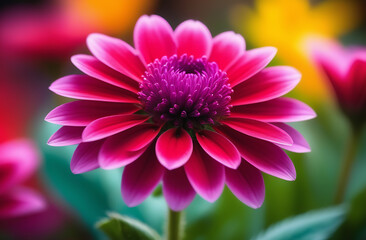 Fototapeta premium Banner Vibrant Blooms: A Bokeh Flower with Colors that Pop