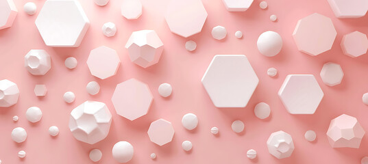 Soft Pink Blocks: Aesthetic Background with Delicate Shapes for a Modern Wallpaper