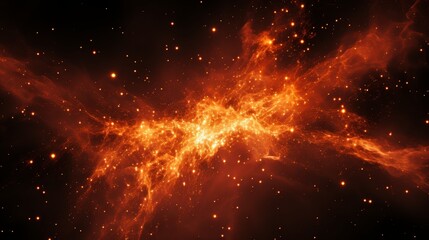 Fototapeta premium Expansive space panorama galaxies, stars, cosmic dust against infinite black abyss