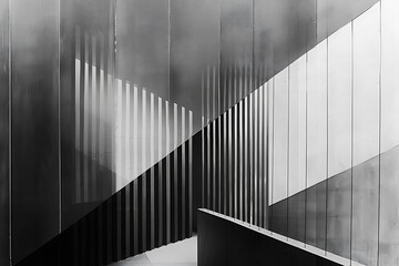 Fototapeta premium An abstract background with mostly monochrome shapes creates a minimalistic, elegant, and modern visual effect