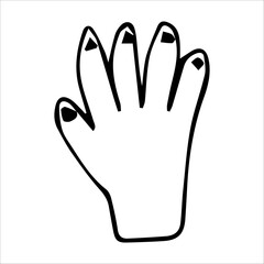 vector element is a compressed hand doodle illustration. astrology.