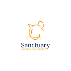 cat care and adoption foundation vector design logo