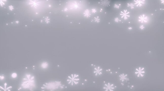 bright christmas border with snowflakes animation