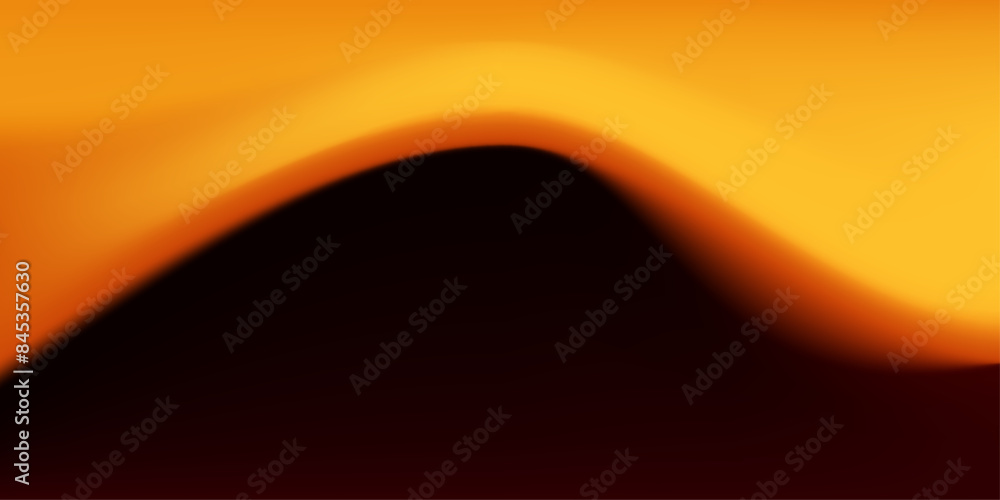 Poster abstract desert dune gradient background concept. red and yellow gradation color mesh template. vect