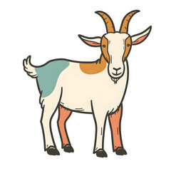 Fototapeta premium a cartoon of a goat.