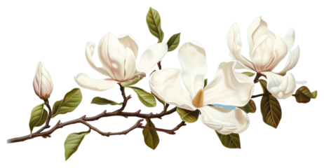 PNG Magnolia blossom flower plant.