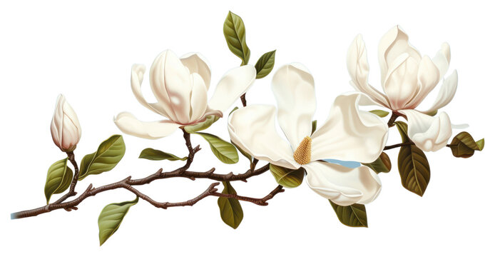 PNG Magnolia blossom flower plant.