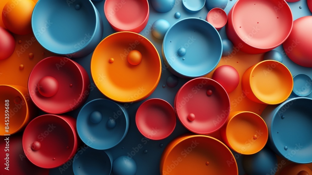 Poster this image showcases a rich composition of colorful abstract bubbles and fluid shapes in a visually 