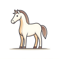 Obraz premium a cartoon of hourse.