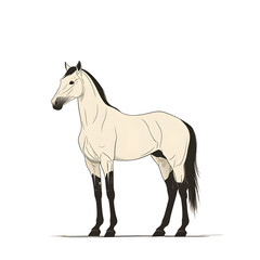 a cartoon of hourse.