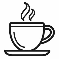 coffee cup line art work vector illustration