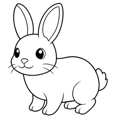 Rabbit vector artwork and line art svg