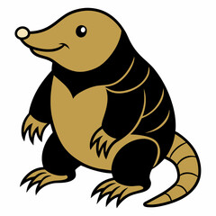 Mole different style vector illustration line art