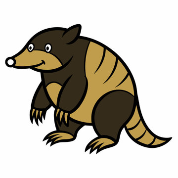 recommend clip art: Mole different style vector illustration line art