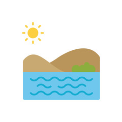 Fototapeta premium Lake vector icon
