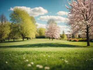 Fototapeta premium Beautiful blurred background image of spring nature