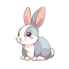 Obraz premium a cartoon of rabbit.