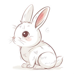 Obraz premium a cartoon of rabbit.