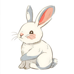 Obraz premium a cartoon of rabbit.