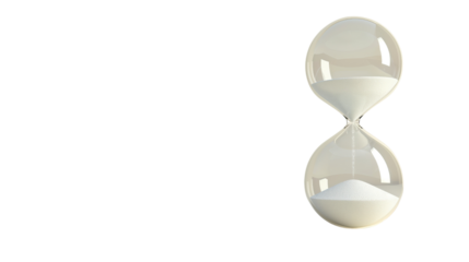 Hourglass on a transparent background