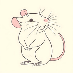a cartoon of rat.
