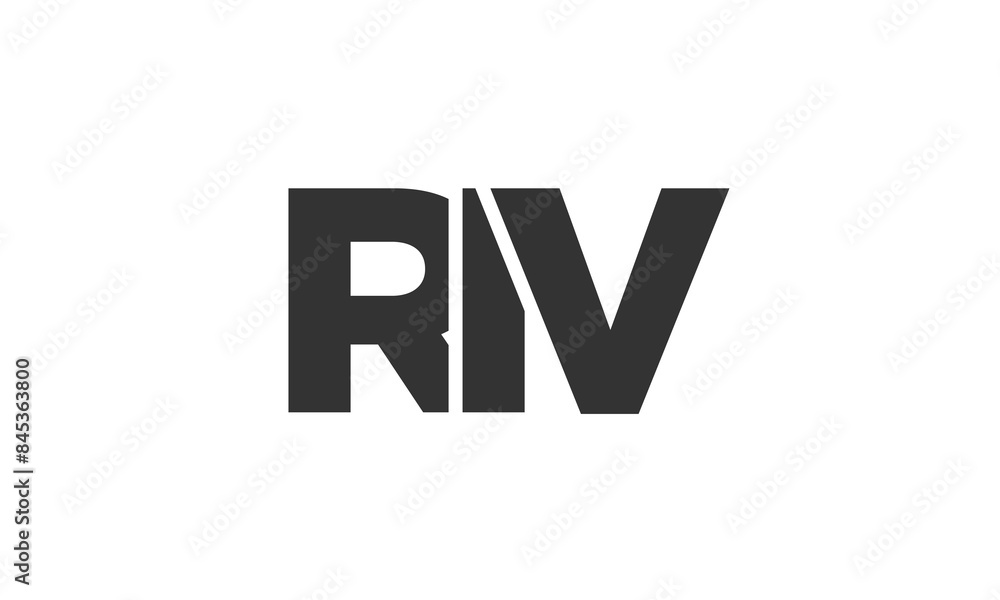Poster riv logo design template with strong and modern bold text. initial based vector logotype featuring s