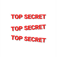 Top Secret letter vector design