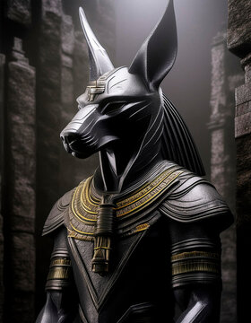 Anubis dios del inframundo en el reino antiguo de Egipto	