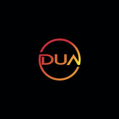 DUA letter logo vector design, DUA simple and modern logo. DUA luxurious alphabet design