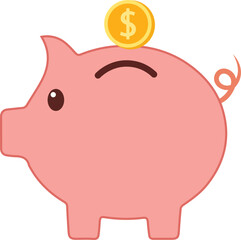 piggy bank icon illustration