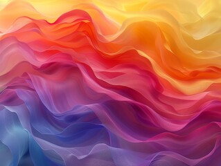 Obraz premium Vibrant Dreamscapes: Surreal Multicolored Waves in Abstract Landscape