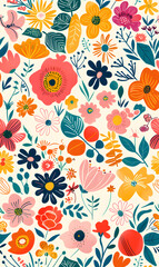 Seamless pattern of flower.