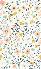 Seamless pattern of flower.