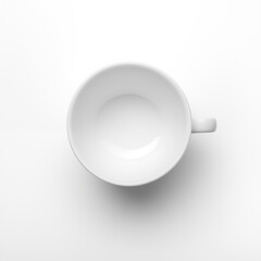 empty white cup